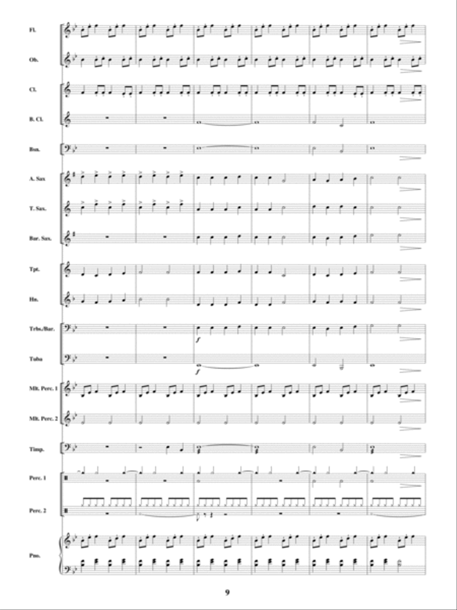 The King's Flourish The King's Flourish Concert Band scores gallery preview page 8