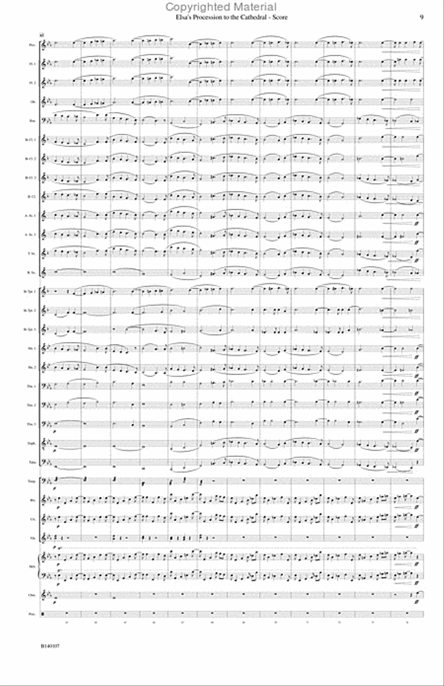 Elsa's Procession to the Cathedral Concert Band scores gallery preview page 10
