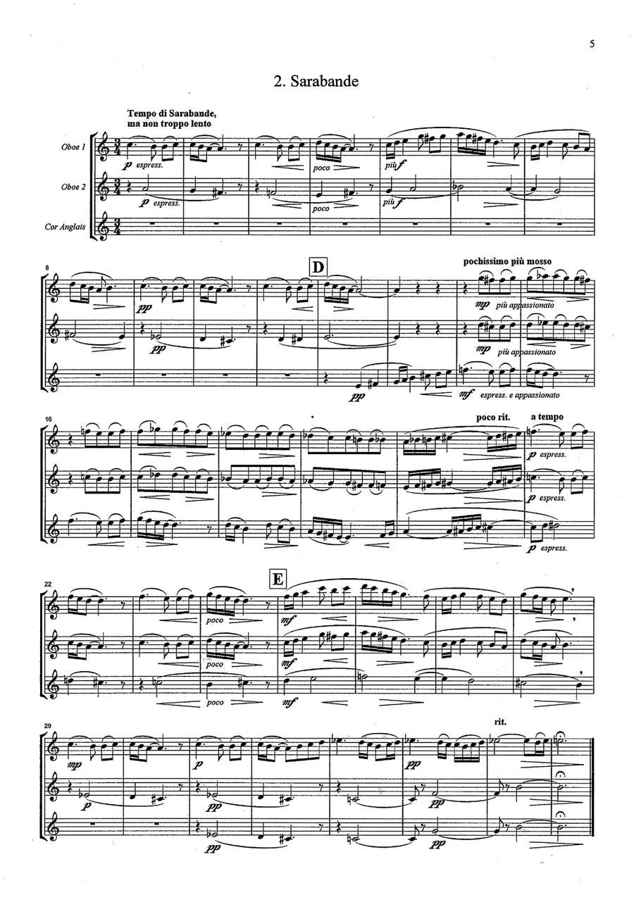 Little Suite (for two oboes and cor anglais) Woodwind Trio scores gallery preview page 5
