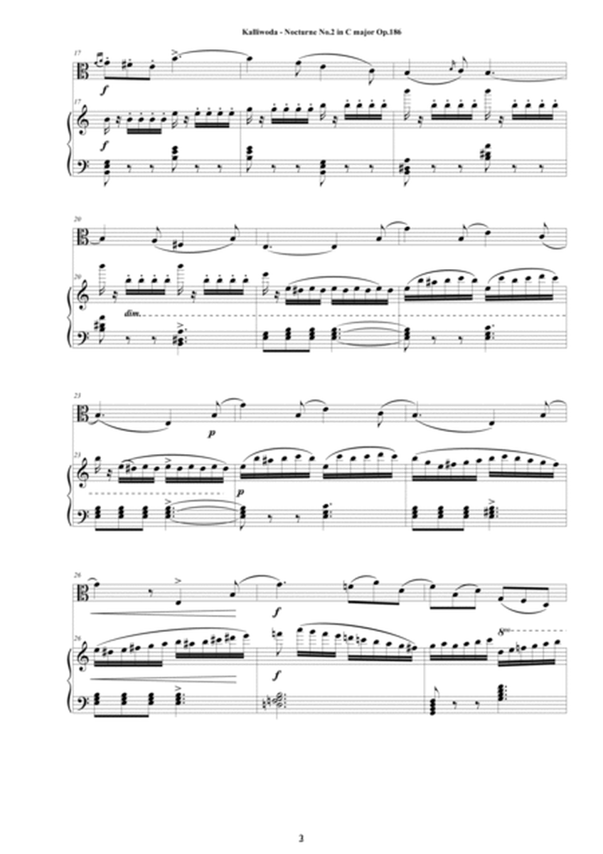 Kalliwoda - Nocturne No.2 in C major Op.186 for Viola and Piano - Score and Part image number null
