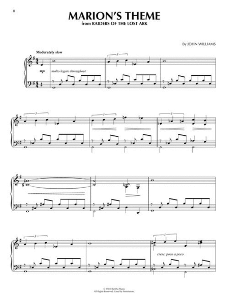 Indiana Jones Piano Solo Collection Piano Solo scores gallery preview page 4