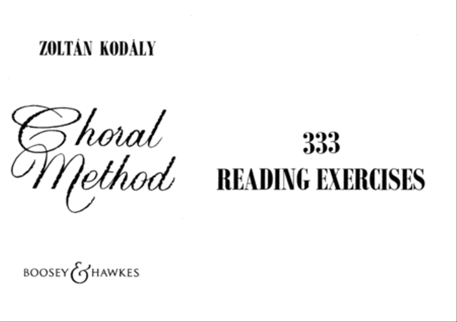 333 Reading Exercises Choir scores gallery preview page 1