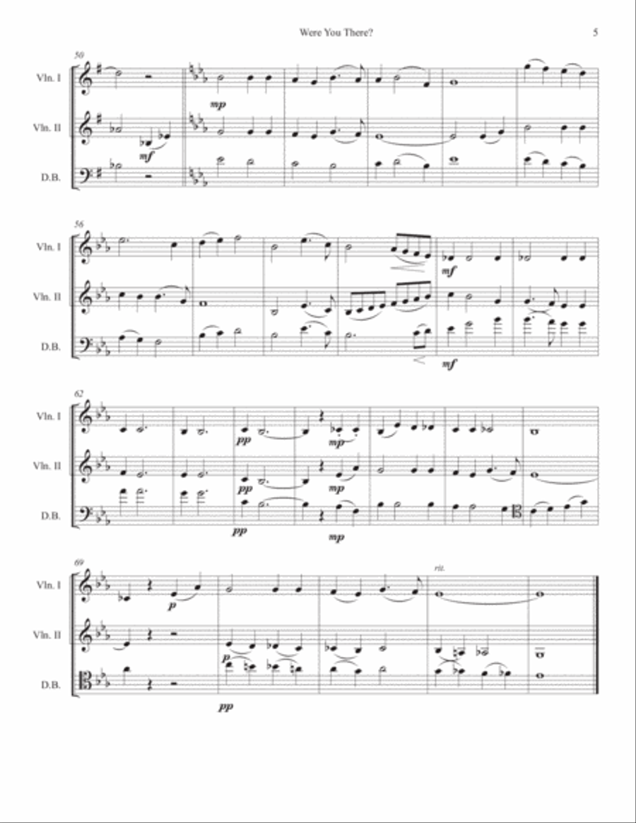 Were You There for string trio String Trio scores gallery preview page 5