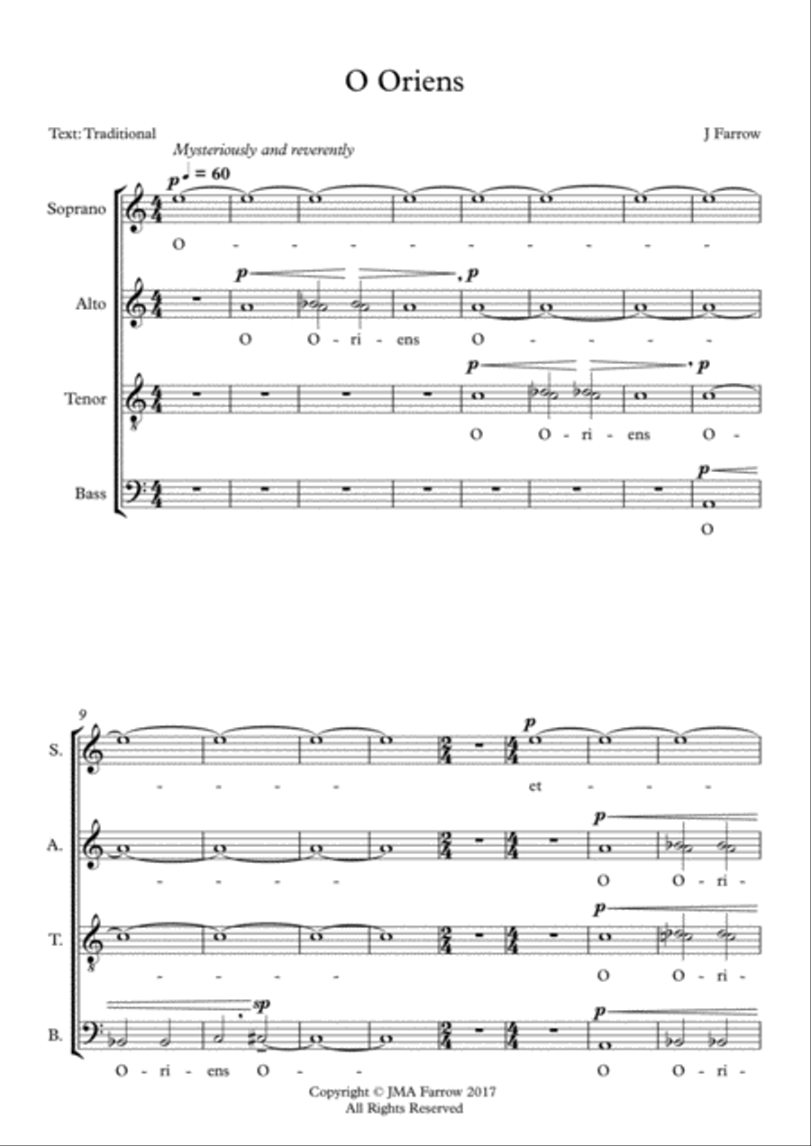 O Oriens O Oriens 4-Part scores gallery preview page 2