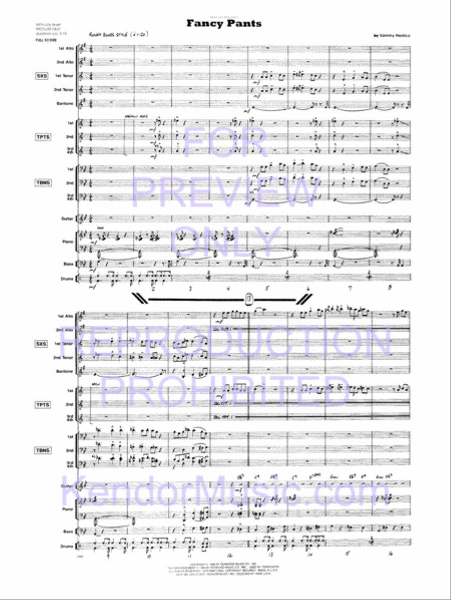 Fancy Pants Jazz Ensemble scores gallery preview page 4