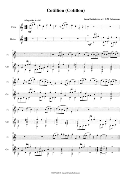 Cotillion (Cotillon) for flute and guitar image number null