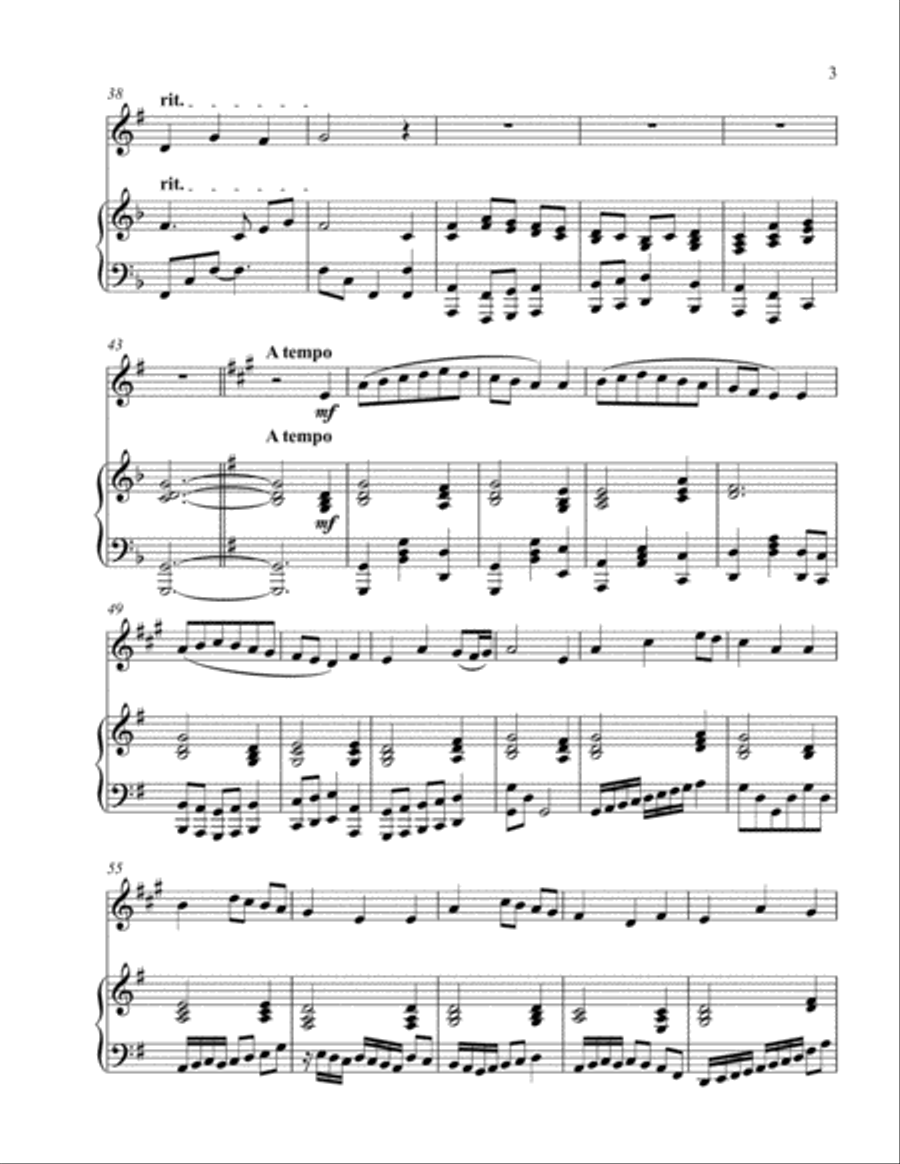 Let All Things Now Living (treble Bb instrument solo) Piano scores gallery preview page 4