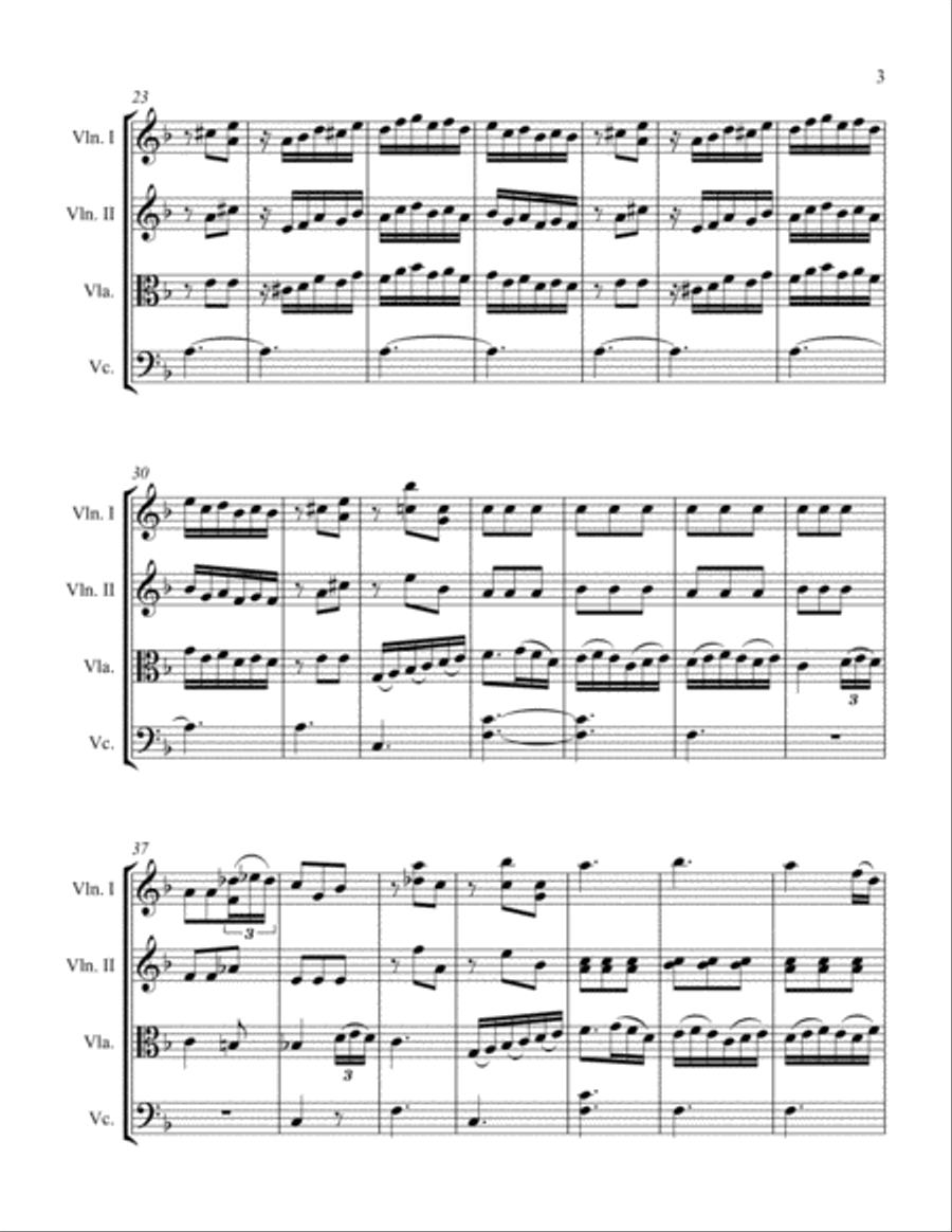 Sous le Palmier String Quartet scores gallery preview page 3