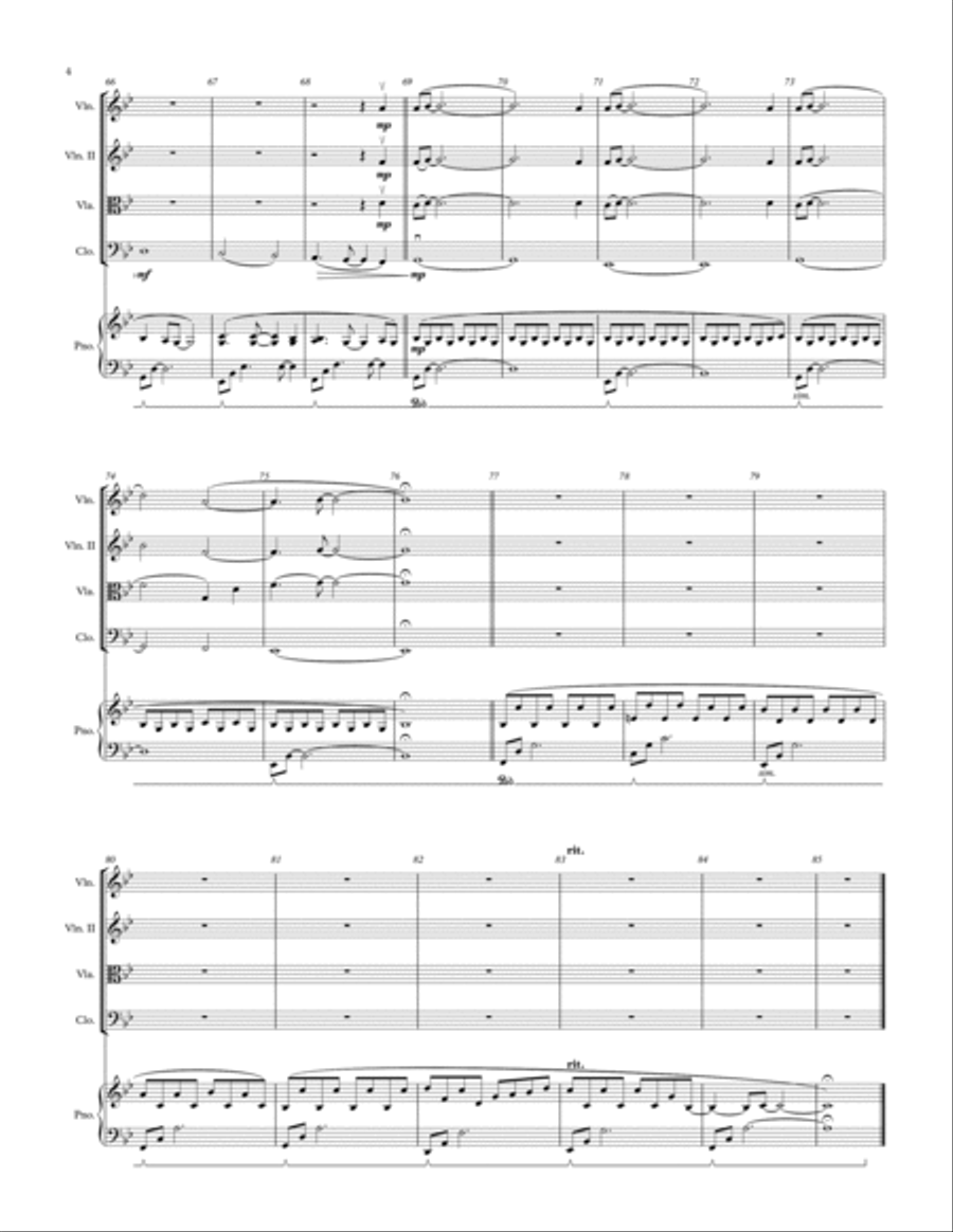 The Heart of Winter The Heart of Winter Piano Quintet scores gallery preview page 4
