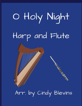 Book cover for O Holy Night, for Harp and Flute