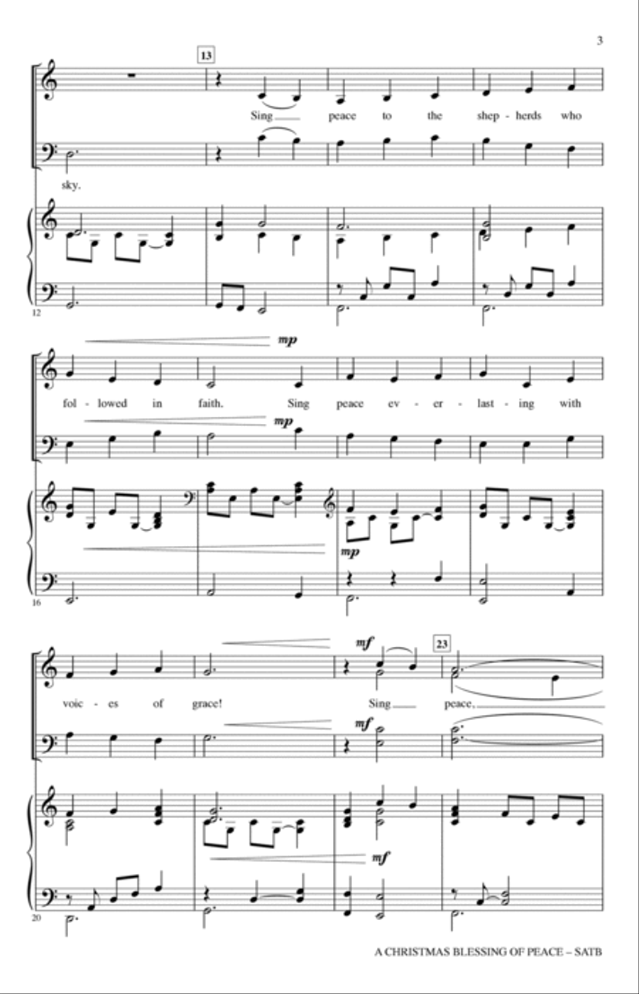 A Christmas Blessing Of Peace 4-Part scores gallery preview page 2