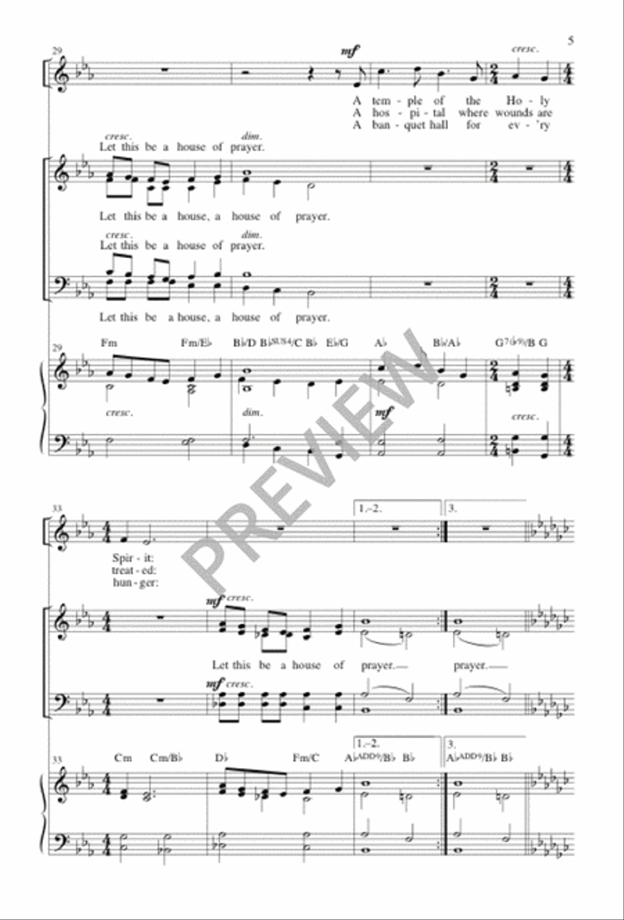 A House of Prayer 4-Part scores gallery preview page 6