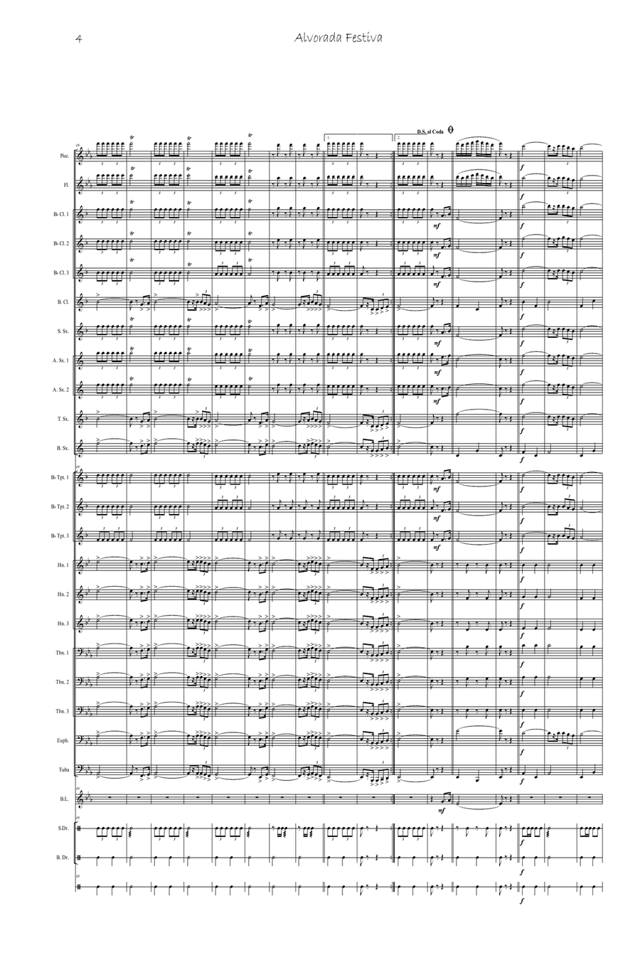 Alvorada Festiva Marching Band scores gallery preview page 6