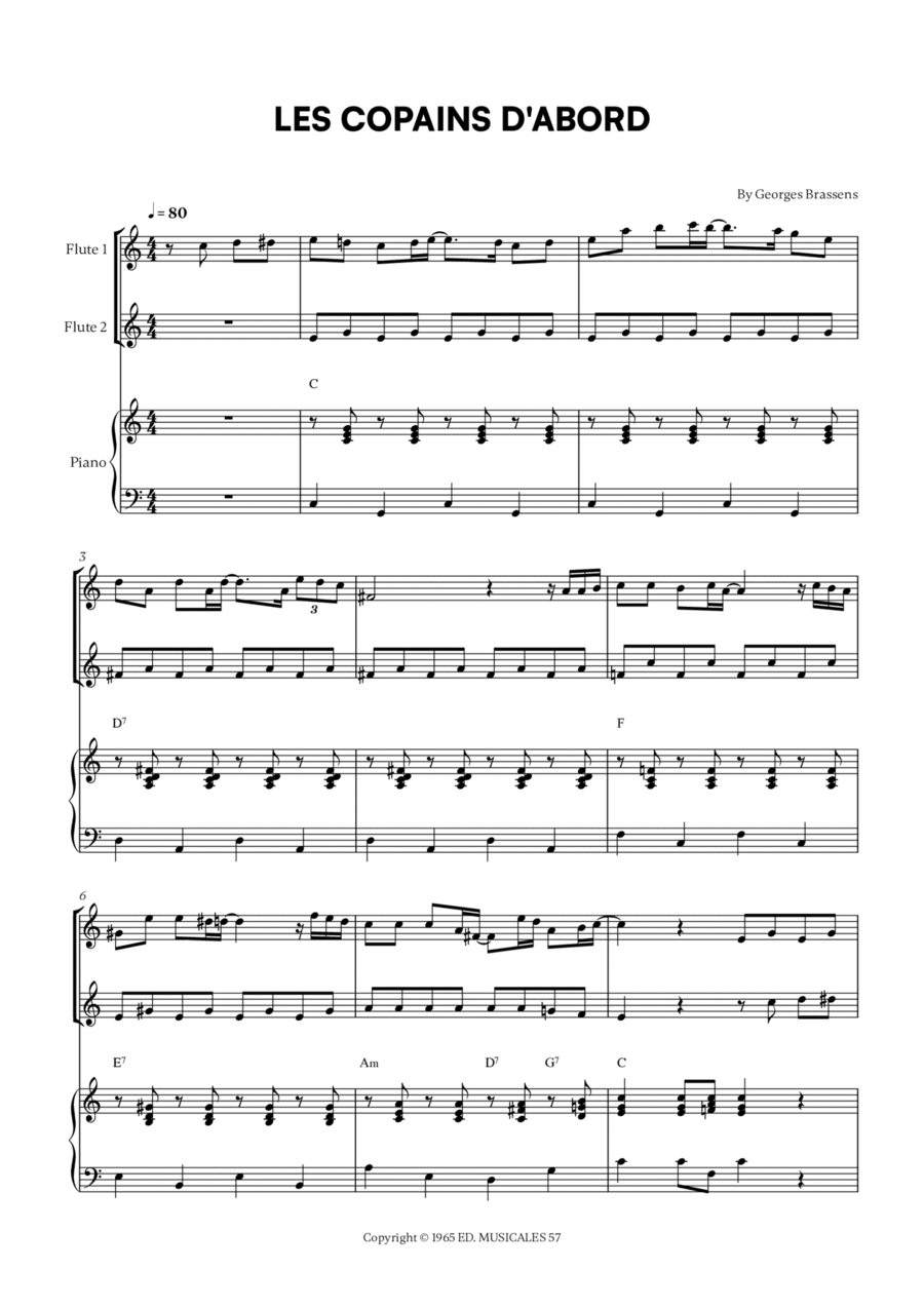 Les Copains D'abord Flute Duet scores gallery preview page 1