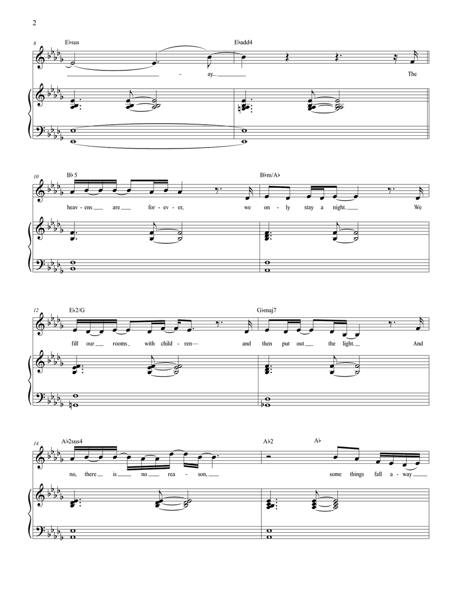 Some Things Fall Away (from Alice By Heart) Voice scores gallery preview page 2