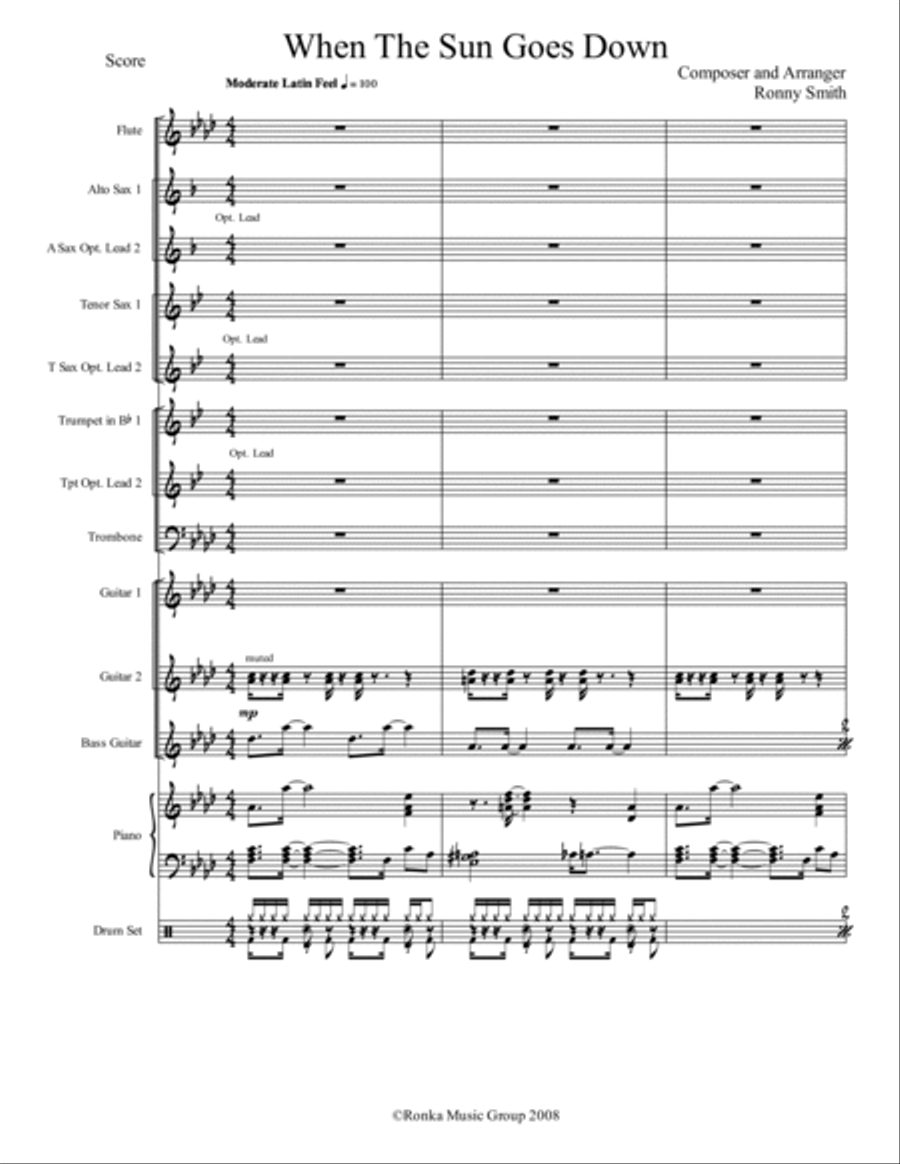When The Sun Goes Down Jazz Ensemble scores gallery preview page 2