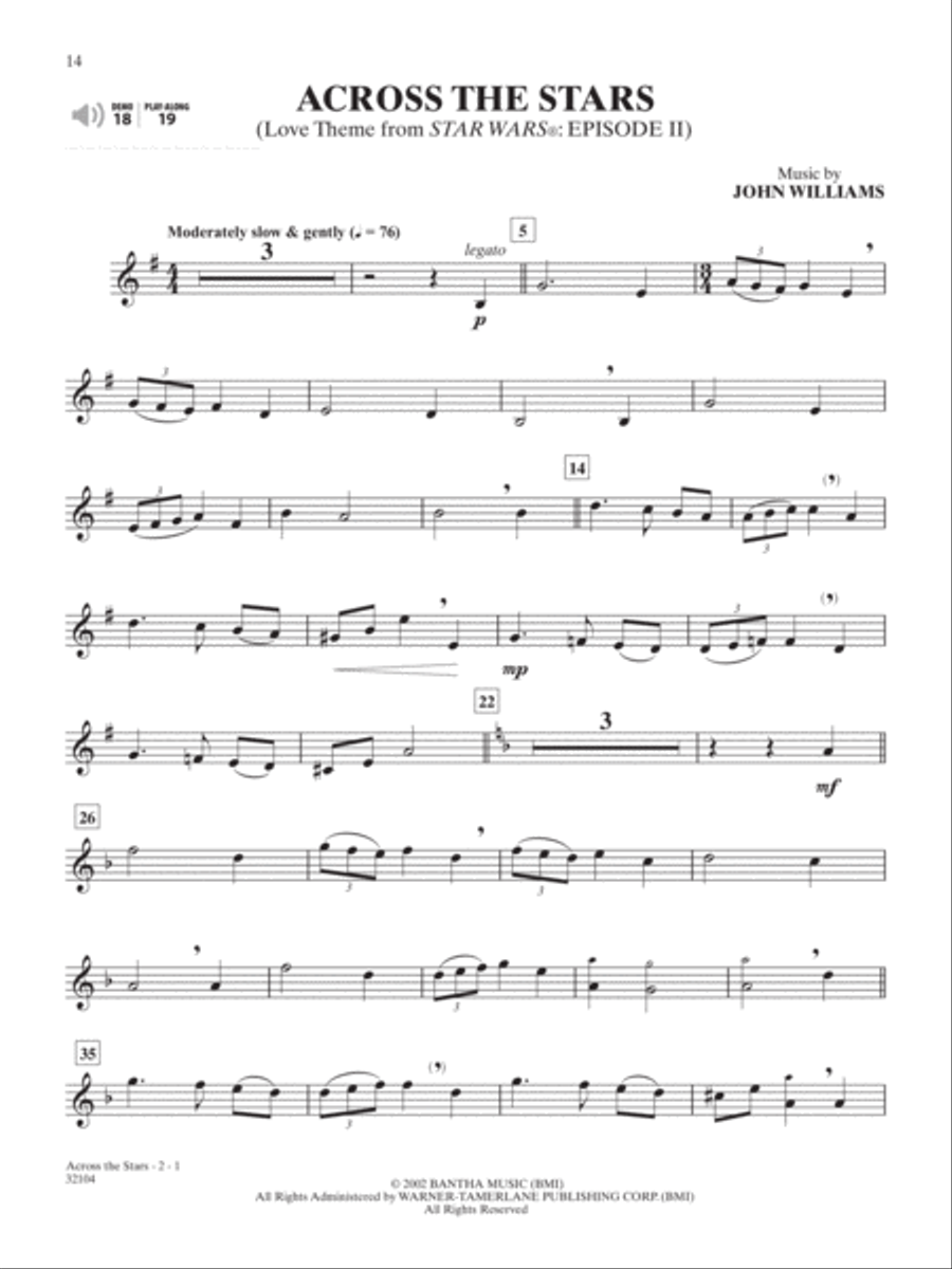 Star Wars I-VI Instrumental Solos - Clarinet Clarinet Solo scores gallery preview page 3