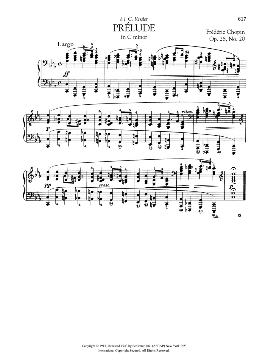 Prelude In C Minor, Op. 28, No. 20 Piano Solo scores gallery preview page 1