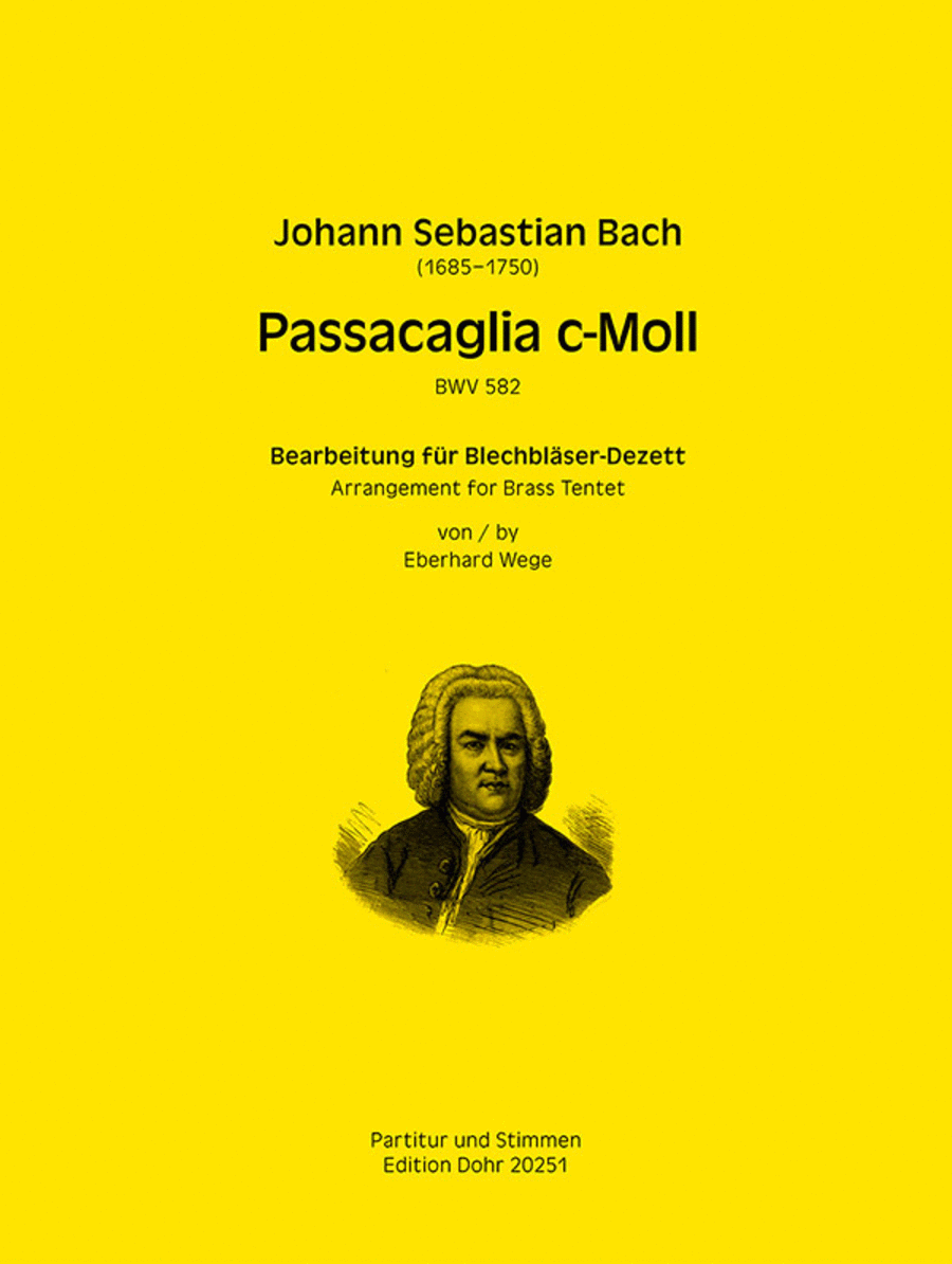Passacaglia c-Moll BWV 582 (für Blechbläser-Dezett) Euphonium scores gallery preview page 1