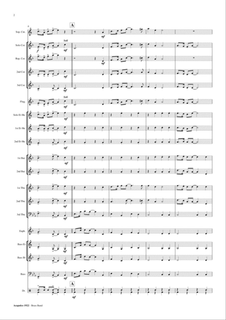 Acapulco 1922 Brass Band scores gallery preview page 3