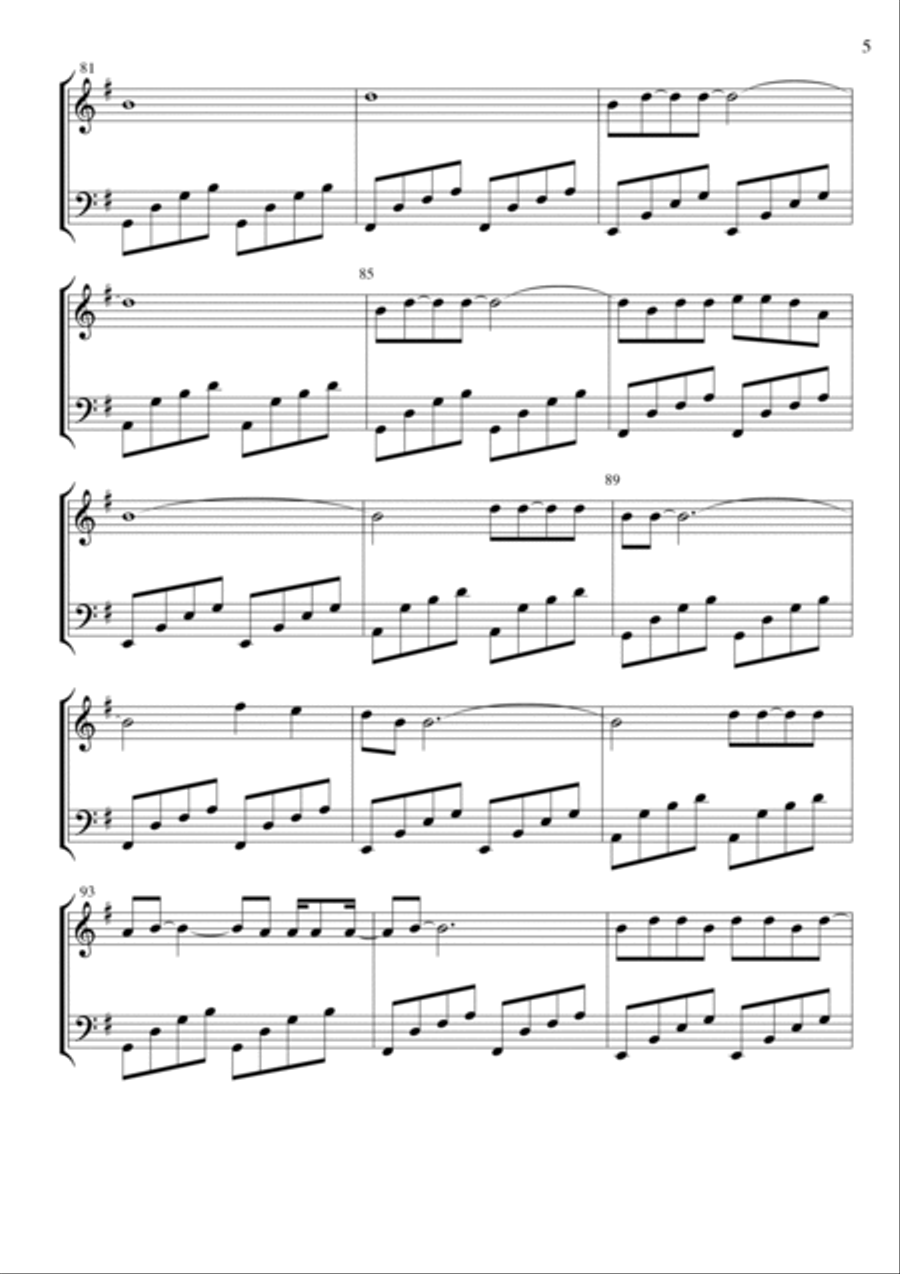 One More Time Piano Solo scores gallery preview page 5