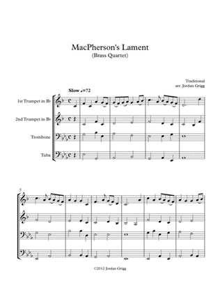 Book cover for MacPherson's Lament (Brass Quartet)