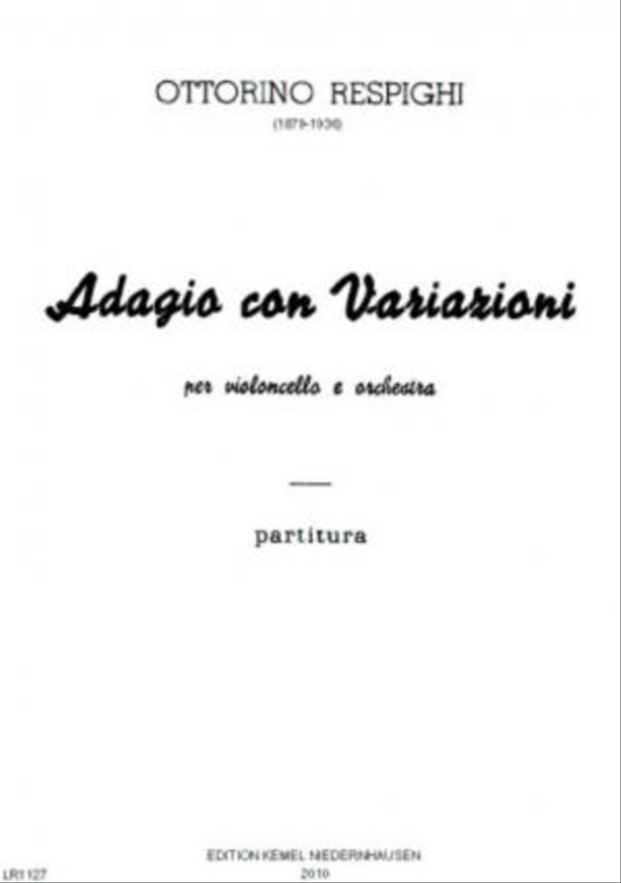 Adagio con variazioni Orchestra scores gallery preview page 1