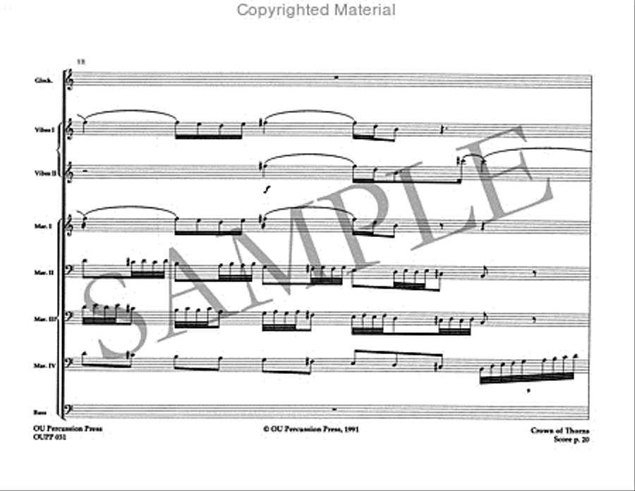Crown of Thorns Percussion Ensemble scores gallery preview page 21