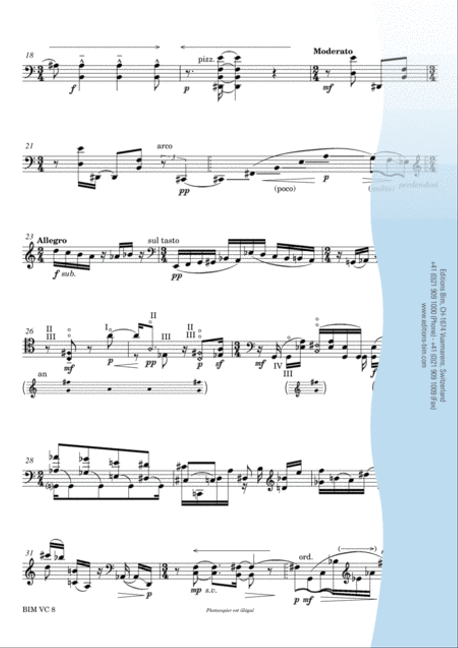 Fantasia über “O Haupt voll Blut und Wunden- Hommage à J.S.B. Cello Solo scores gallery preview page 3