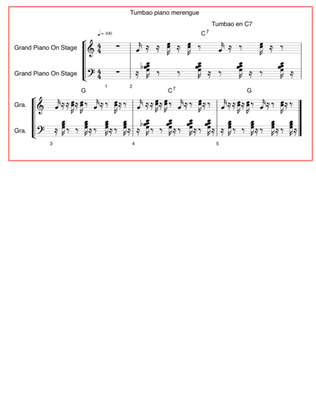 Tumbao piano merengue en C7