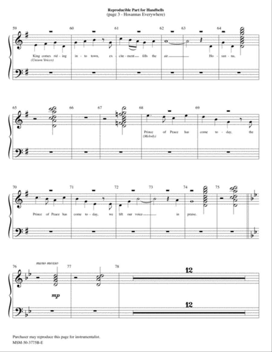 Hosannas Everywhere Choir scores gallery preview page 3