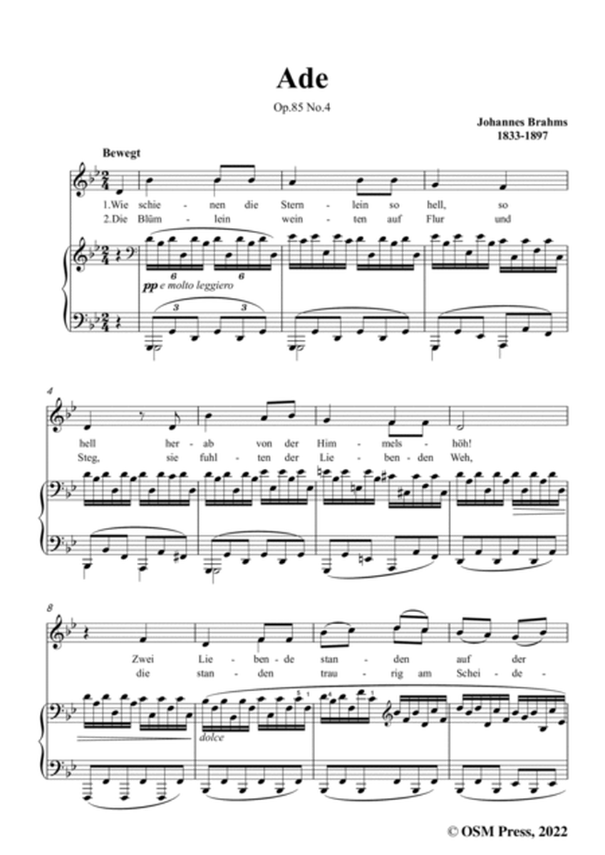 Brahms-Ade,Op.85 No.4 in g minor