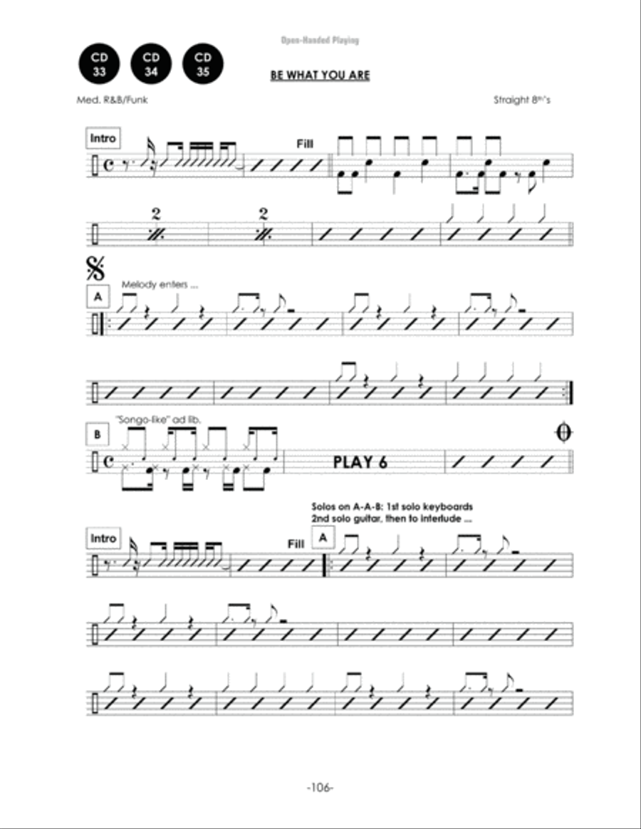 Open-Handed Playing, Volume 1 Drum Set scores gallery preview page 19