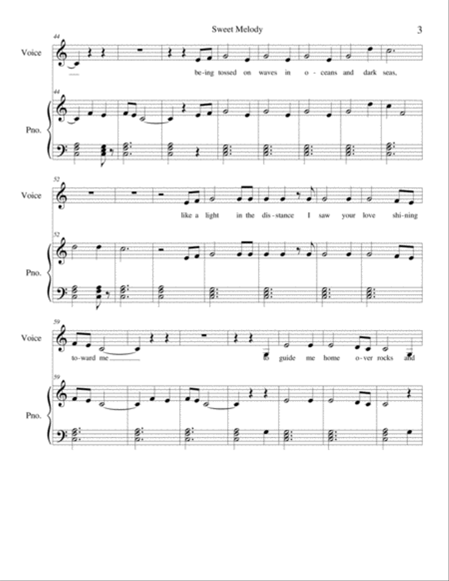 Sweet Melody Sweet Melody Woodwind Quartet scores gallery preview page 3