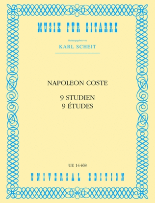 Book cover for Studies, 9, Guitar, Scheit