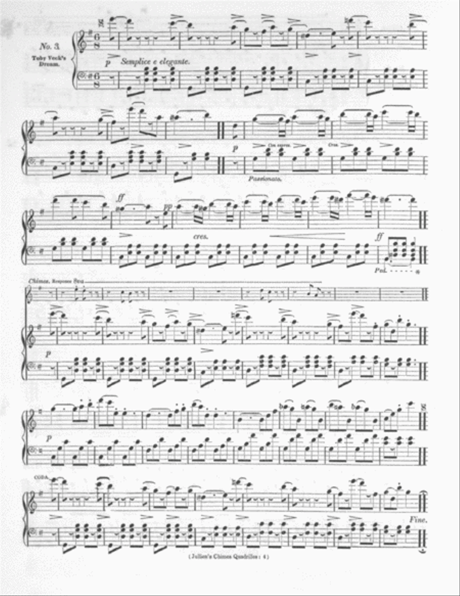 The Chimes. Jullien's Chimes Quadrilles Piano Solo scores gallery preview page 4