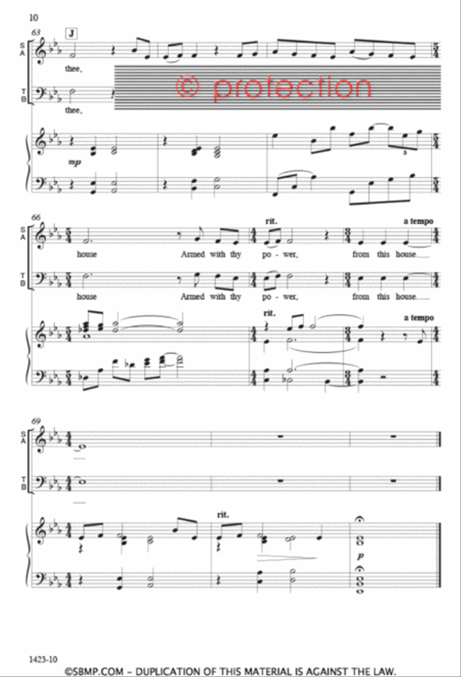 Go Forth From This House - SATB Octavo 4-Part scores gallery preview page 9