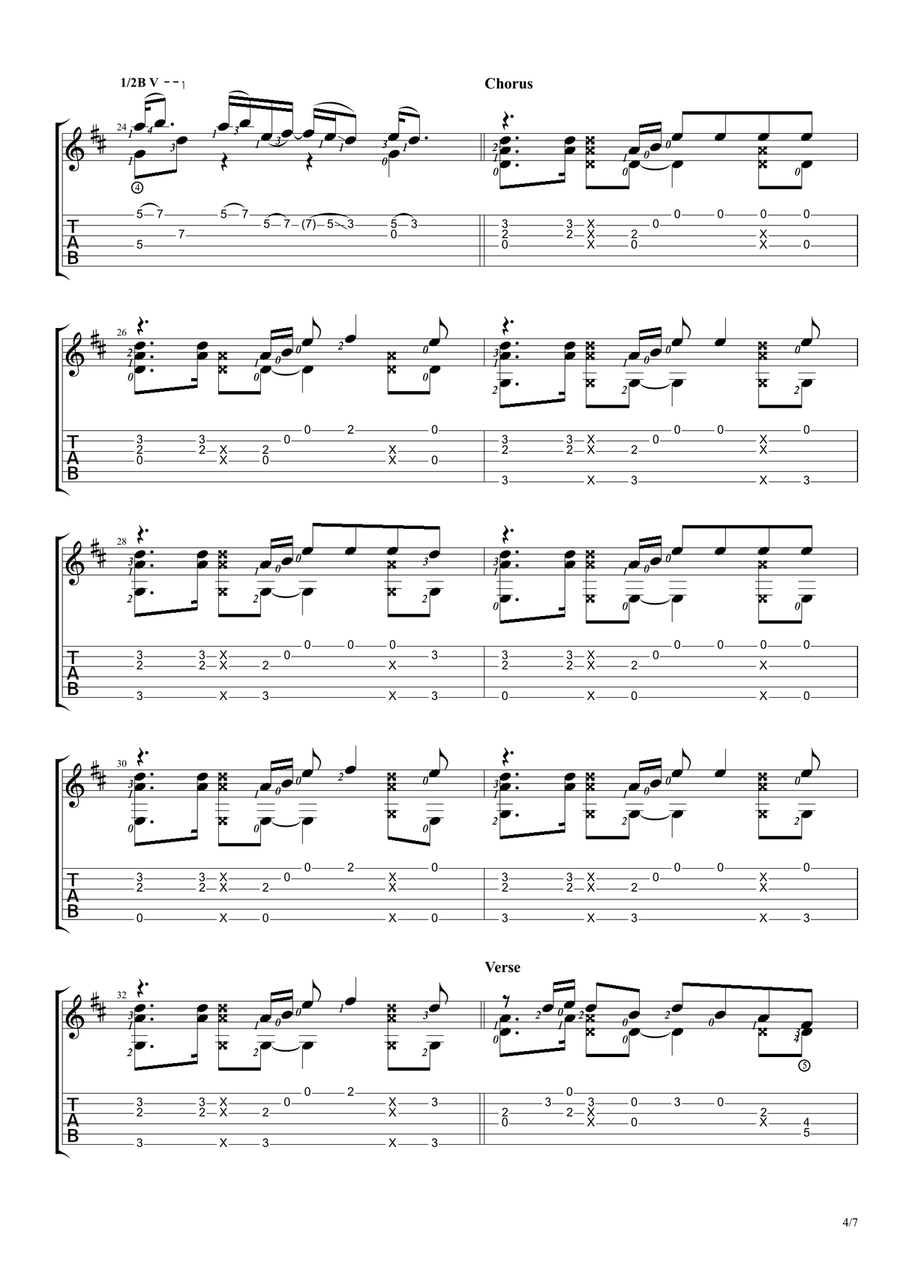 Sunflower Acoustic Guitar scores gallery preview page 4