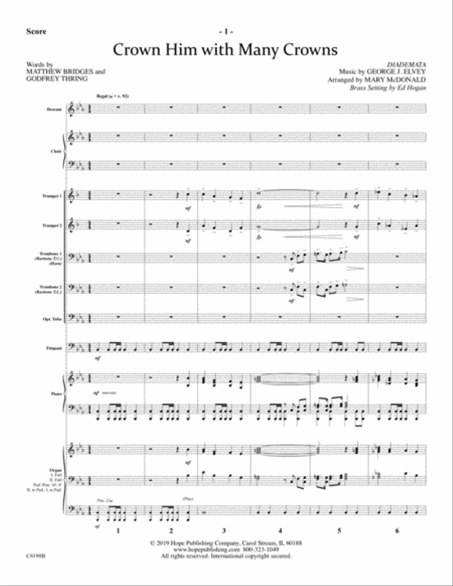 Crown Him With Many Crowns Choir scores gallery preview page 3