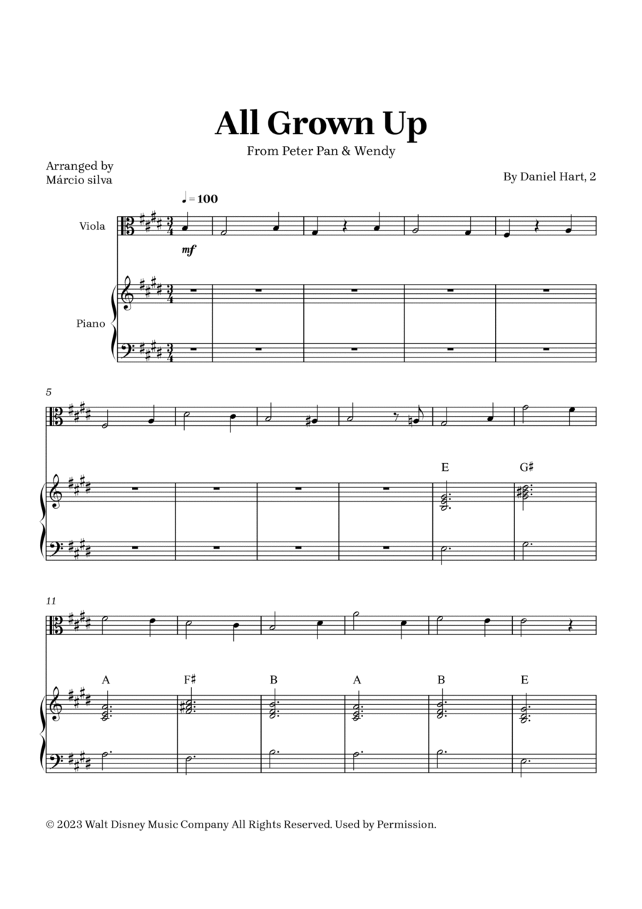 All Grown Up Viola scores gallery preview page 1