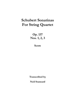 Schubert Sonatinas Op. 137 for String Quartet SCORE