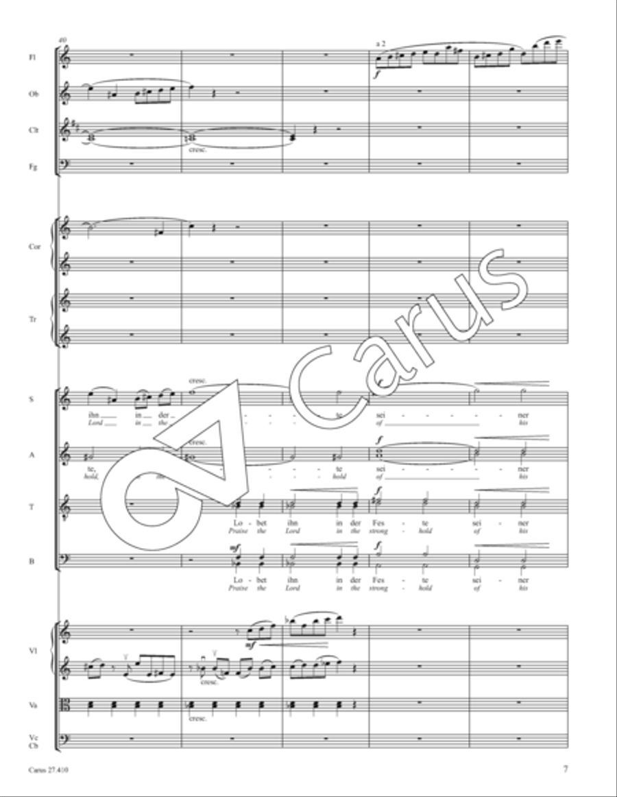 Psalm 150: Halleluja! Lobet den Herrn in seinem Heiligtum Orchestra scores gallery preview page 12