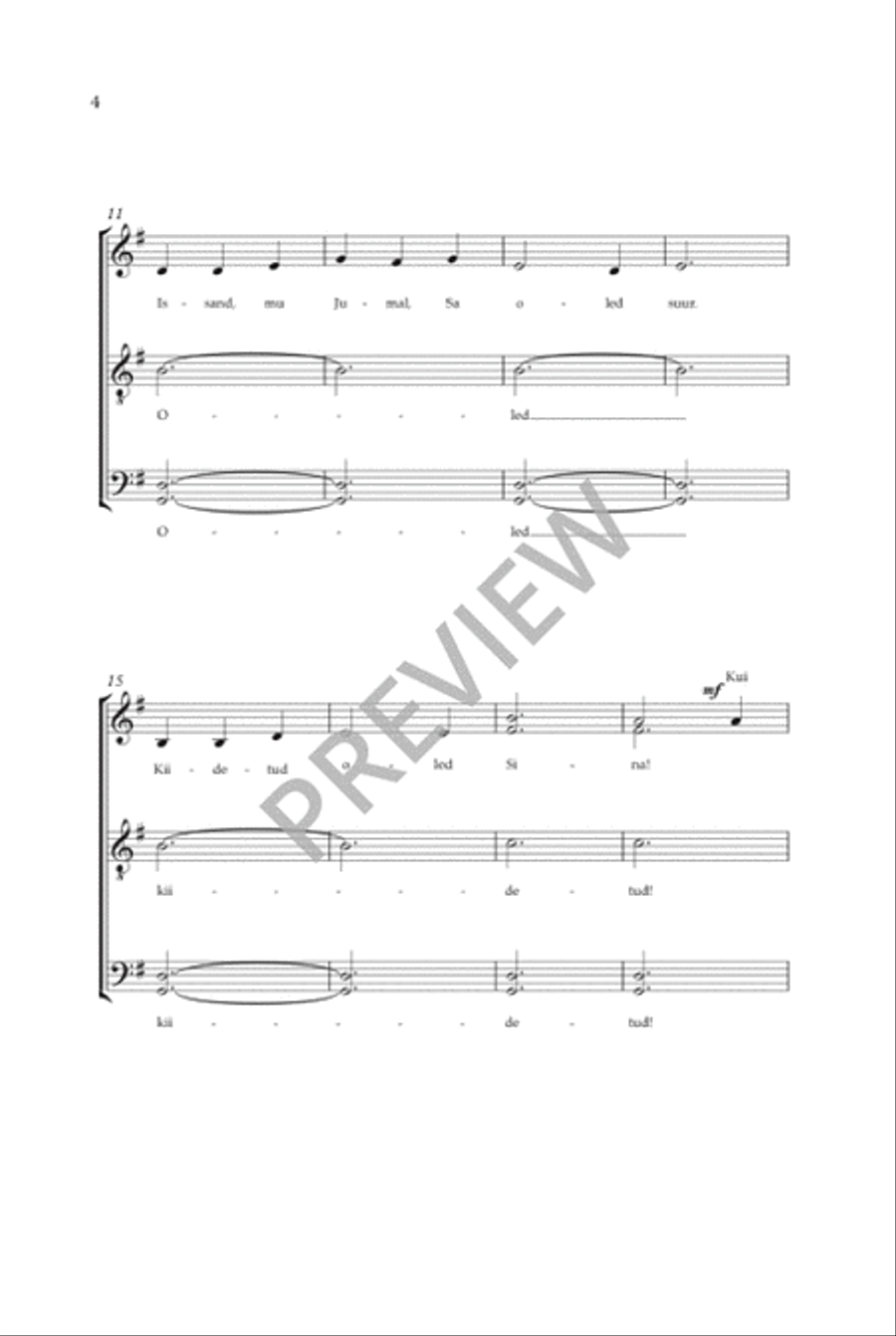 Taaveti laul Nr. 104 Taaveti laul Nr. 104 4-Part scores gallery preview page 5