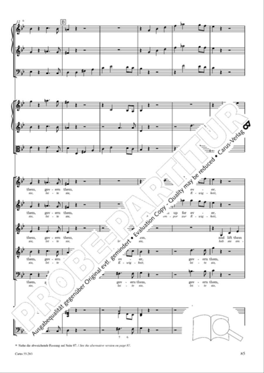 Te Deum for the Victory of Dettingen SSATB scores gallery preview page 102