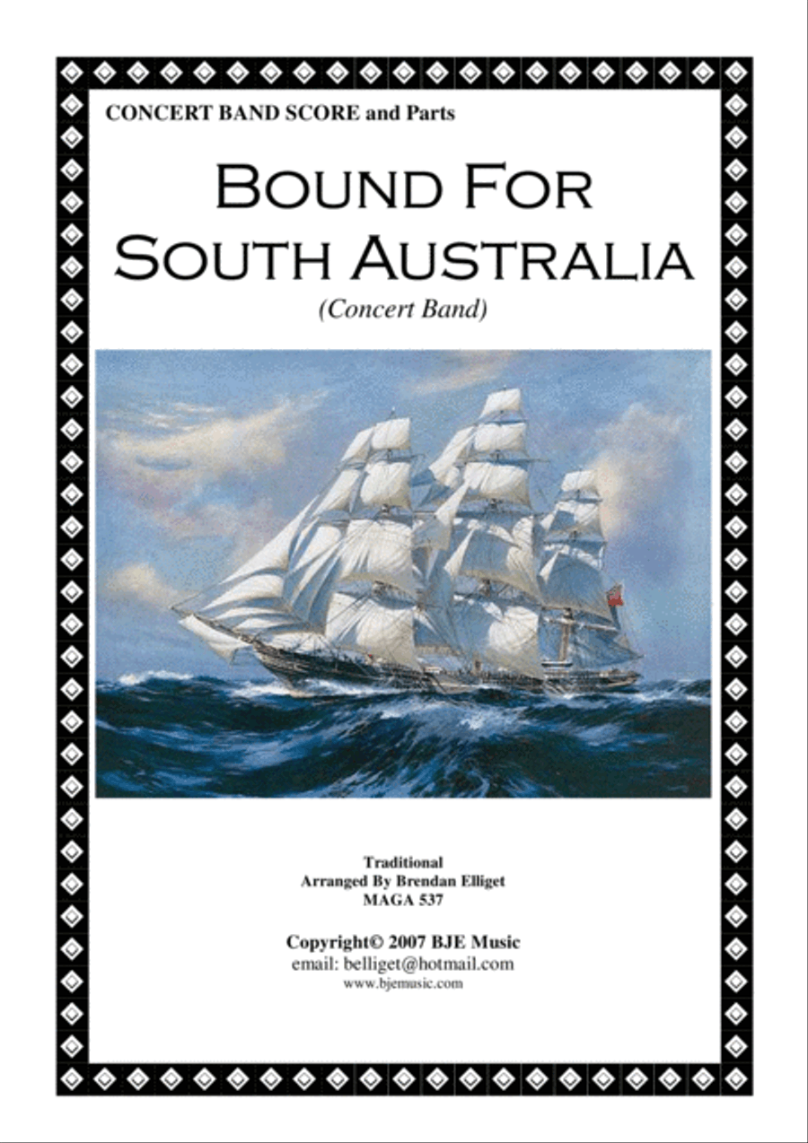 Bound For South Australia Concert Band Score and Parts PDF Concert Band scores gallery preview page 1