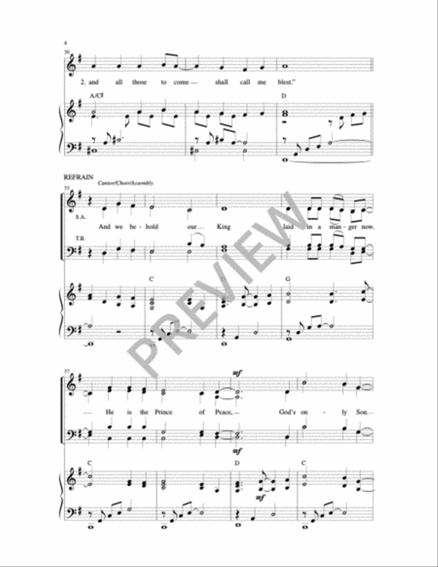 We Behold Our King 4-Part scores gallery preview page 3