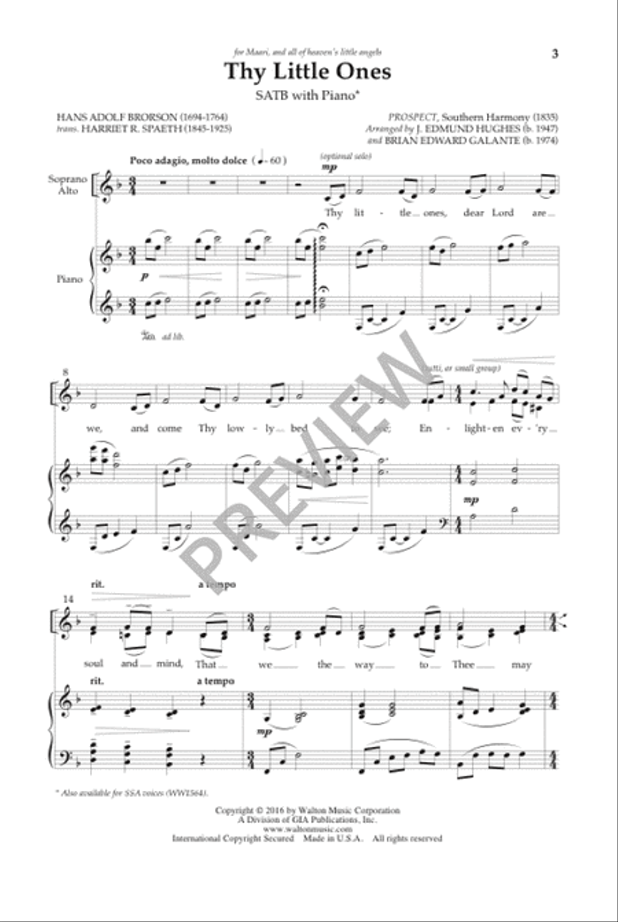 Thy Little Ones (SATB) Thy Little Ones (SATB) 4-Part scores gallery preview page 4