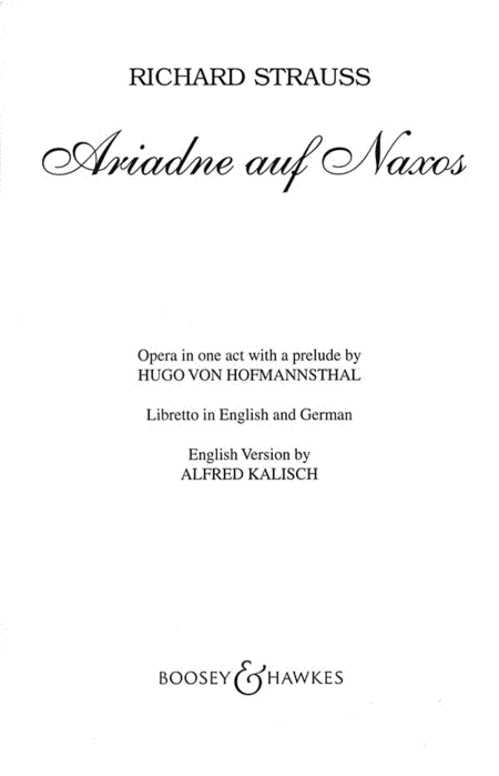 Ariadne Auf Naxos, Op. 60