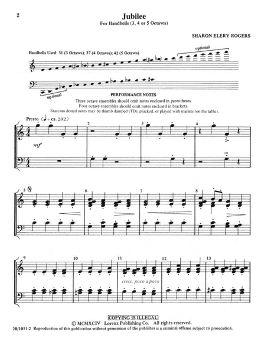 Jubilee 5-Octaves scores gallery preview page 2