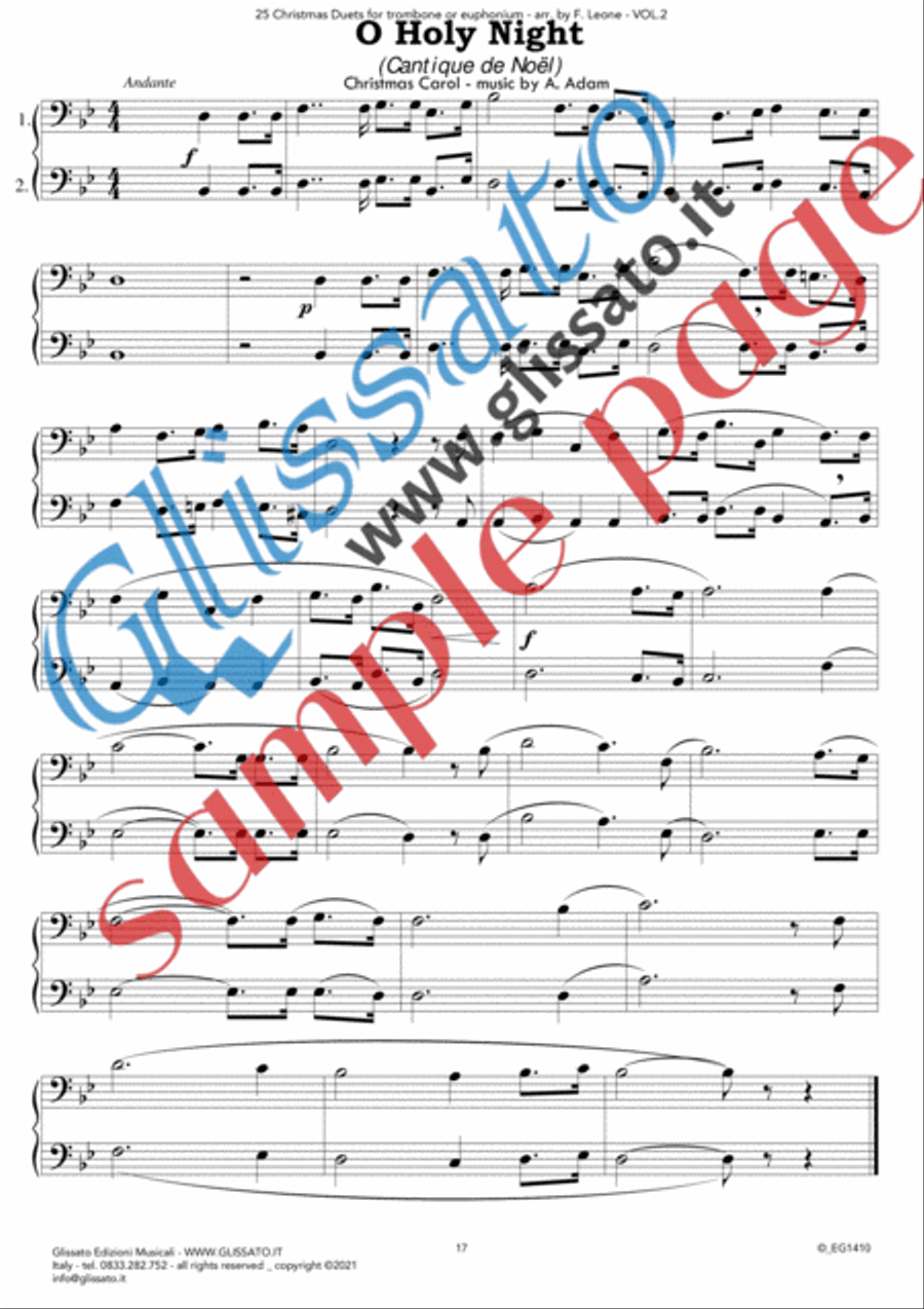 25 Christmas Duets for Trombone or Euphonium - VOL.2 Trombone Duet scores gallery preview page 5